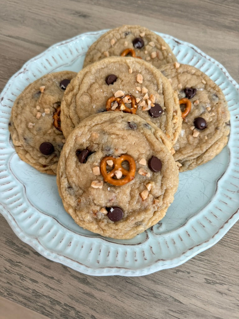 Pretzel Toffee Chocolate Chip Cookies