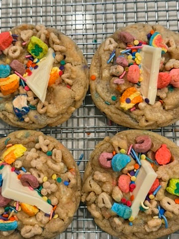 Lucky Charm White Chocolate Chip Cookies