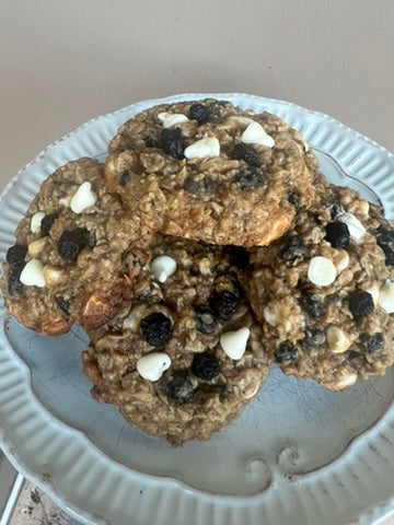 Blueberry Oatmeal White Chocolate Chip Cookies
